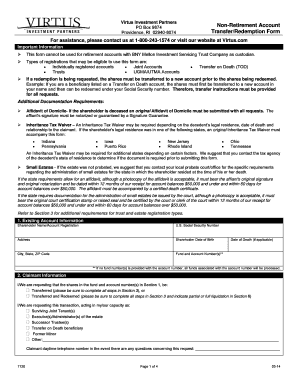 Virtus Investment Partners Transfer/Redemption Form