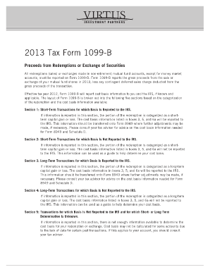 2013 IRS Form 1099-B