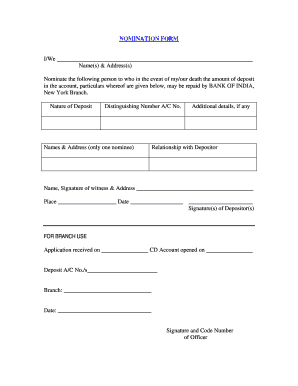central bank of india nomination form da1 pdf