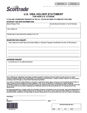 US Visa Holder Statement