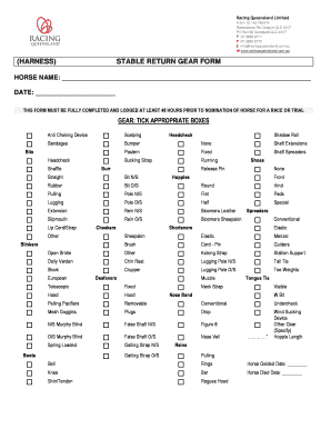 Stable Return Gear Form