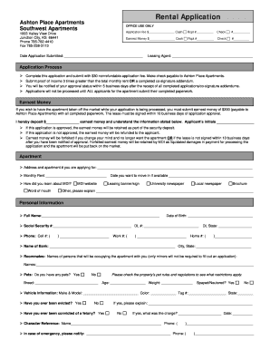 Rental Application