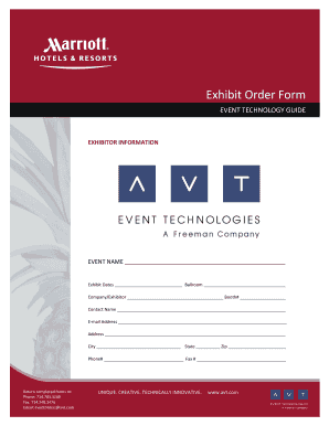 Exhibit Order Form