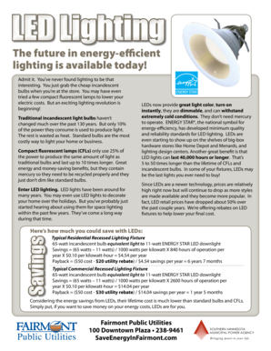 LED Lighting Rebate Form