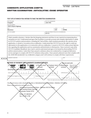 Articulating Crane Operator Exam Application