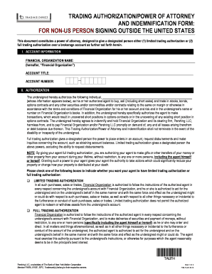 Trading Authorization Power of Attorney