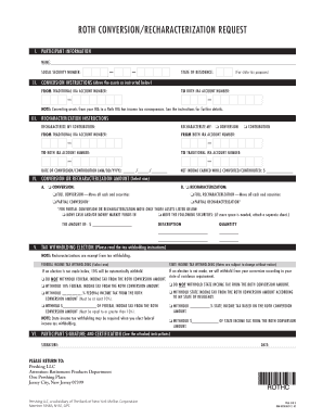 Roth Conversion/Recharacterization Request Form