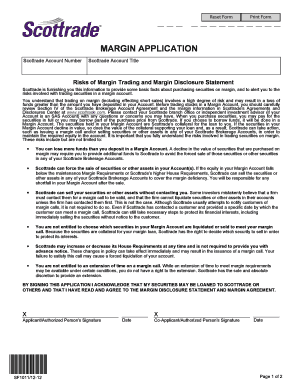 Scottrade Margin Application