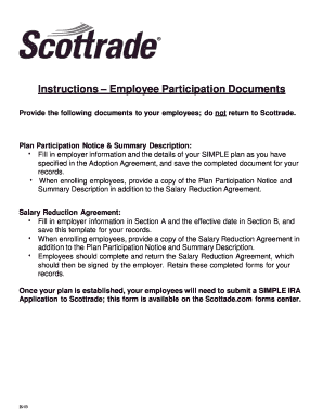 SIMPLE IRA Plan Participation Notice & Summary Description