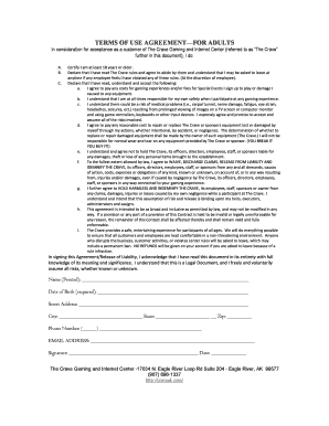 The Crave Gaming Terms of Use Agreement