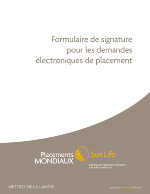 Formulaire de signature pour les demandes électroniques