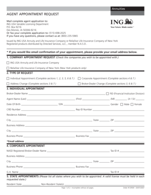 Agent Appointment Request Form