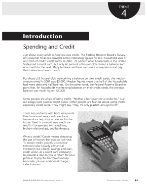 Credit Education Workbook