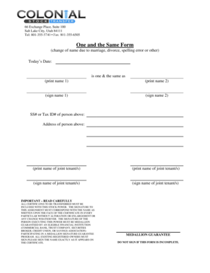 One and the Same Form