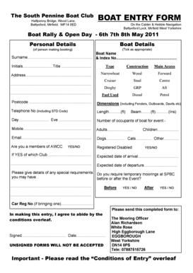 Household budget google sheets - Rally Boat Entry Form 2011