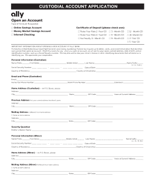 Custodial Account Application
