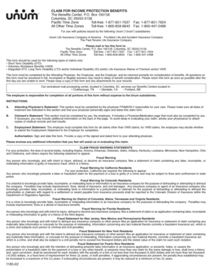 Claim for Income Protection Benefits