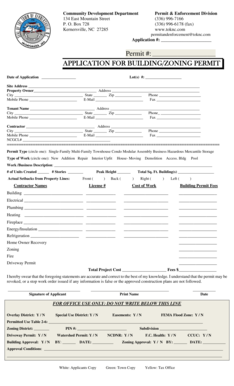 Building/Zoning Permit Application