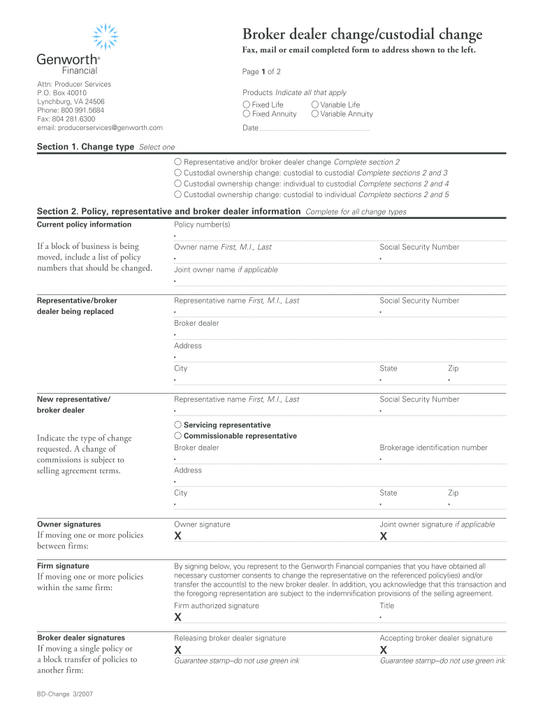 genworth independent care provider form Preview on Page 1.