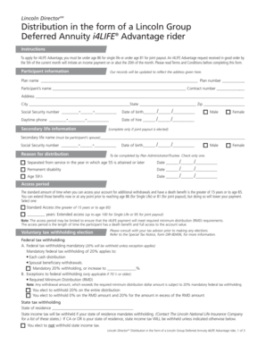 Lincoln DirectorSM i4LIFE Advantage Rider