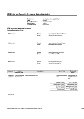 Sales quotation templates - DK-Sales Quote-ENG 06-2008.doc. Juniper Networks new EX 4200 Series virtual-chassis switches combine the high availability and scalability of chassis-based switches with the flexibility and economics of fixed form-factor