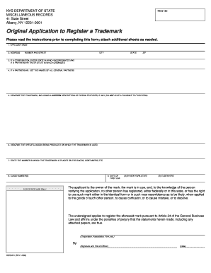 New York Trademark Registration Form
