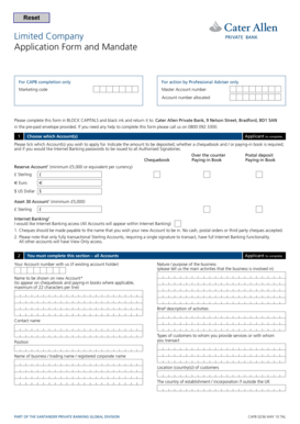 Limited Company Application Form
