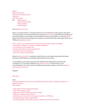 Appeal letter sample - Sample Letter of Denial Appeal - AstellasAccess.com