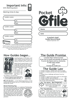 Girlguiding UK Guide Record Book