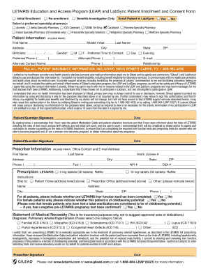 LEAP and LabSync Patient Enrollment and Consent Form