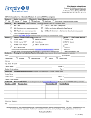 EDI Registration Form
