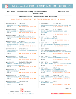 McGraw-Hill Bookstore Purchase Order