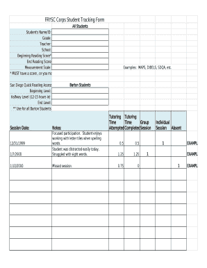 frysc tracking form