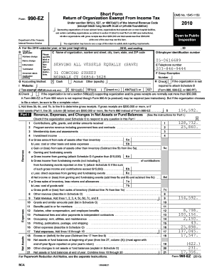 Form 990-EZ 2010