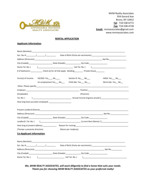 Rental Application Form