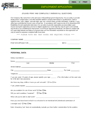 Employment Application Form
