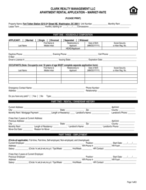 Apartment Rental Application