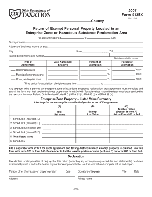 Ohio Form 913EX
