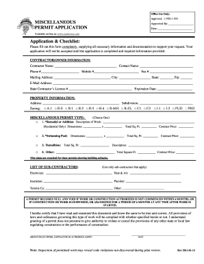 Permit Application Form