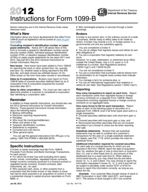 Instructions for Form 1099-B (2012)