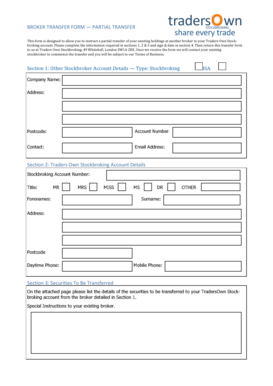 Broker Transfer Form