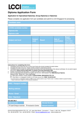 Diploma Application Form