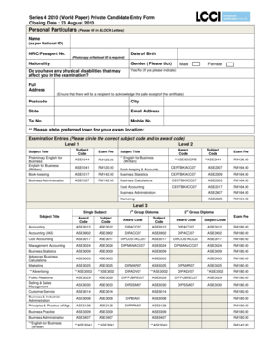 Series 4 2010 (World Paper) Private Candidate Entry Form Closing ...