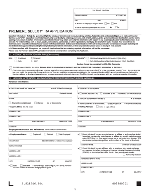 Premiere Select IRA Application