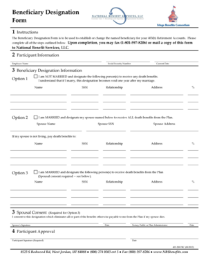 Beneficiary Designation Form