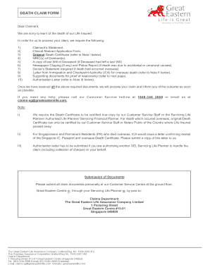 Death Claim Form