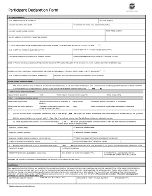 Participant Declaration Form