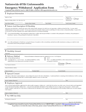Nationwide 457(b) Unforeseeable Emergency Withdrawal Application