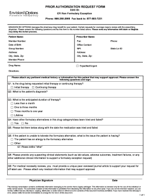 Prior Authorization Request Form