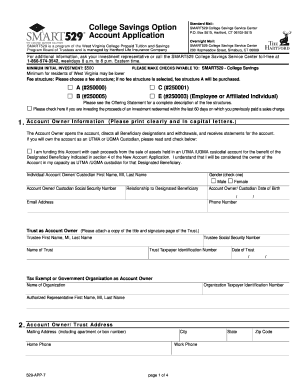 SMART529 College Savings Account Application